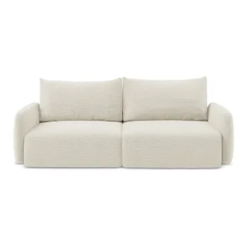 Canapea crem extensibila/cu spatiu de depozitare 238 cm Kalena - Makamii imagine