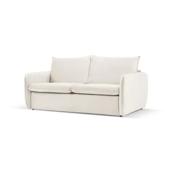 Canapea crem extensibila cu tapiterie din catifea 194 cm Vienna - Cosmopolitan Design imagine