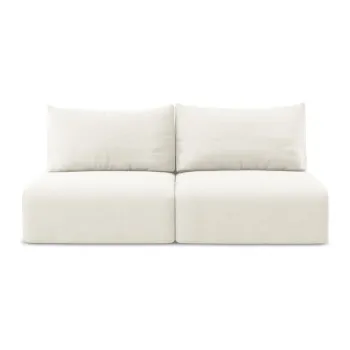 Canapea crem extensibilAf/cu spaE>iu de depozitare cu tapiE>erie din catifea 216 cm Kalena aEURMakamii imagine