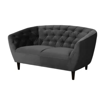 Canapea cu husa din catifea Actona Ria, gri inchis, 150 cm imagine