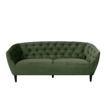 Canapea cu husa din catifea Actona Ria, verde, 191 cm imagine