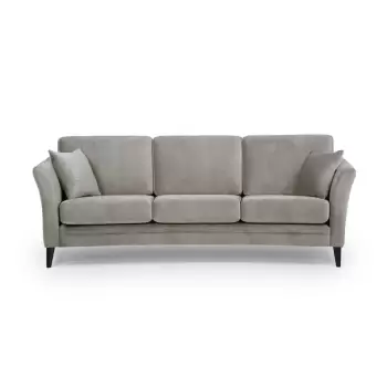 Canapea cu husa din catifea Scandic Eden, bej, 237 cm imagine