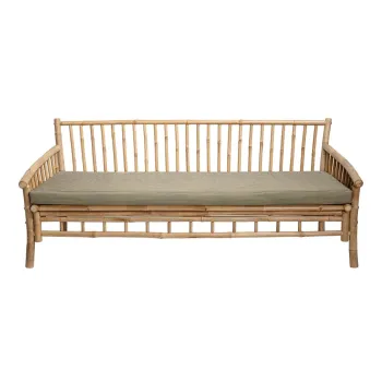 Canapea de gradina bej natural din bambus Sole - Bloomingville imagine