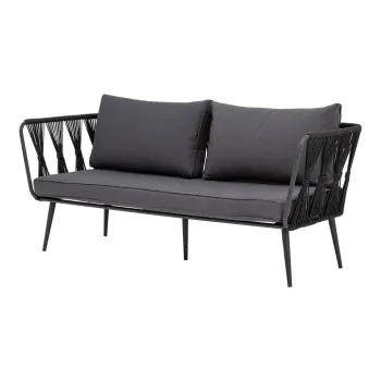 Canapea de gradina neagra din metal Pavone - Bloomingville imagine