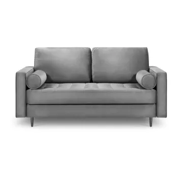 Canapea din catifea Milo Casa Santo, 174 cm, gri deschis imagine