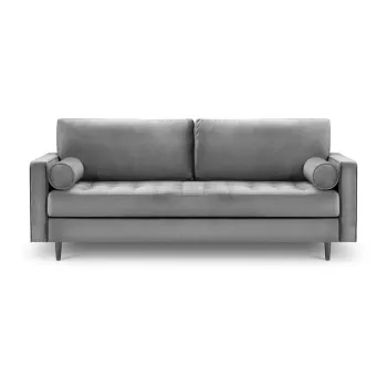 Canapea din catifea Milo Casa Santo, 219 cm, gri deschis imagine