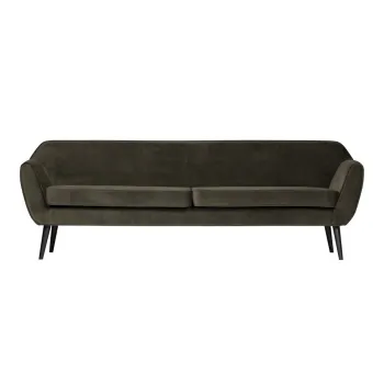 Canapea din catifea WOOOD Rocco, 230 cm, verde inchis imagine
