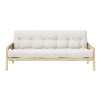 Canapea extensibila alb/bej 204 cm Grab - Karup Design imagine