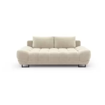 Canapea extensibila cu 3 locuri si tapiterie de catifea Windsor & Co Sofas Cirrus, bej imagine