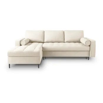 Canapea extensibila cu sezlong dreapta Milo Casa Santo, bej deschis imagine