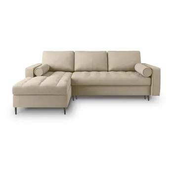 Canapea extensibila cu sezlong dreapta Milo Casa Santo, bej imagine