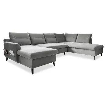 Canapea extensibila din catifea in forma de ,,U