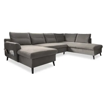 Canapea extensibila din catifea in forma de ,,U