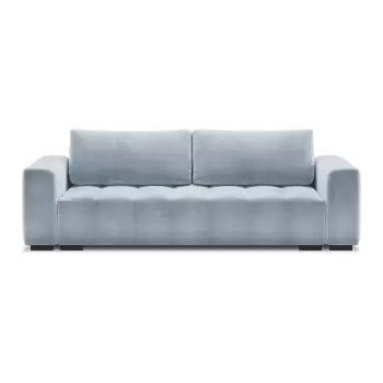 Canapea extensibila din catifea Milo Casa Luca, albastru deschis imagine
