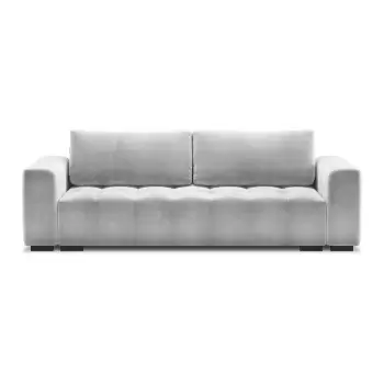 Canapea extensibila din catifea Milo Casa Luca, gri deschis imagine