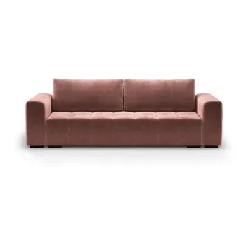 Canapea extensibila din catifea Milo Casa Luca, roz imagine