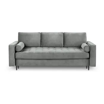 Canapea extensibila din catifea Milo Casa Santo, gri deschis imagine