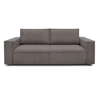 Canapea extensibila din reiat Bobochic Paris Nihad, 245 cm, maro inchis imagine