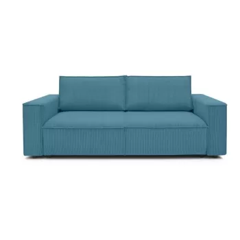 Canapea extensibila din reiat Bobochic Paris Nihad, 245 cm, turcoaz imagine
