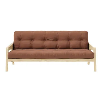 Canapea extensibila maro roscat 204 cm Grab - Karup Design imagine