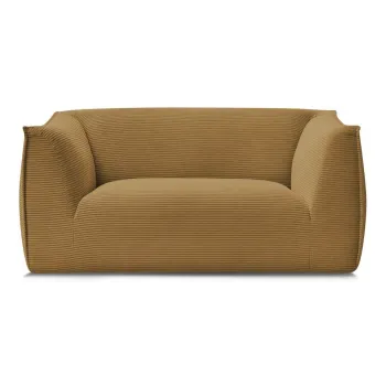 Canapea galben-muE(TM)tar cu tapiE>erie din catifea reiatA170 cm Giorgia aEURBobochic Paris imagine