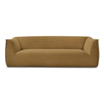 Canapea galben-muE(TM)tar cu tapiE>erie din catifea reiatA242 cm Giorgia aEURBobochic Paris imagine