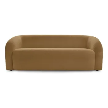 Canapea galben-muE(TM)tar cu tapiE>erie din E>esAfturAbouclA(C) 193 cm Elina aEURBobochic Paris imagine