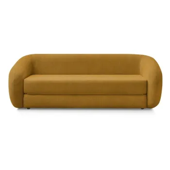 Canapea galben-muE(TM)tar extensibilAcu tapiE>erie din chenille 228 cm Neyo aEURBobochic Paris imagine