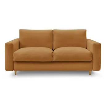 Canapea galben-muE(TM)tar pentru dormitul zilnic/extensibilA200 cm Cocoone aEURBobochic Paris imagine