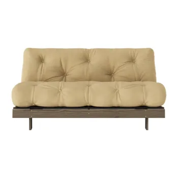 Canapea galben-mustar extensibila 160 cm Roots - Karup Design imagine