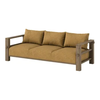Canapea galben ocru 225 cm Bare - Karup imagine
