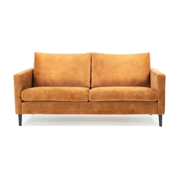 Canapea galbena cu suprafata din catifea Scandic Adagio, latime 153 cm imagine