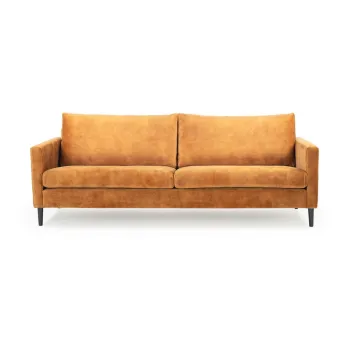 Canapea galbena din catifea 220 cm Adagio - Scandic imagine