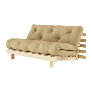 Canapea galbena extensibila 160 cm Roots - Karup Design imagine