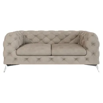 Canapea grej cu tapiterie din catifea 185 cm Chelsea - Ropez imagine