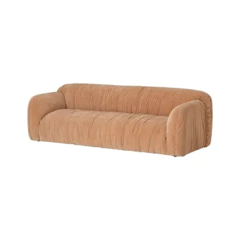 Canapea grej cu tapiterie din chenille 221 cm Elvisa - Ellos Home imagine