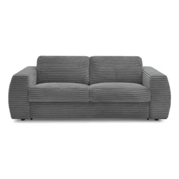 Canapea gri A(R)nchis pentru dormitul zilnic/extensibilAcu tapiE>erie din catifea reiatA220 cm Hugo aEURBobochic Paris imagine