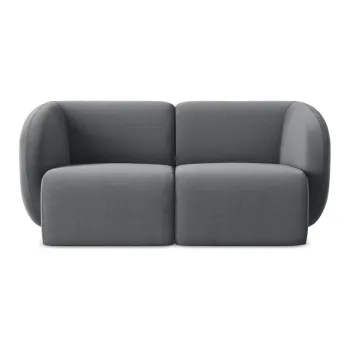 Canapea gri cu tapiE>erie din catifea 174 cm Lani aEURMakamii imagine