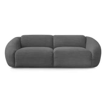 Canapea gri cu tapiE>erie din catifea reiatA250 cm Tina aEURBobochic Paris imagine