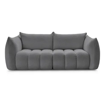 Canapea gri cu tapiE>erie din E>esAfturAbouclA(C) 234 cm Azra aEURBobochic Paris imagine