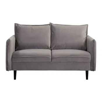Canapea gri cu tapiterie din catifea 138 cm Juli - Ropez imagine