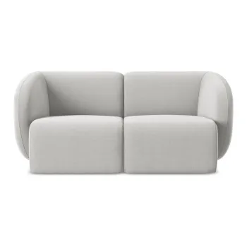 Canapea gri deschis cu tapiE>erie din catifea 174 cm Lani aEURMakamii imagine