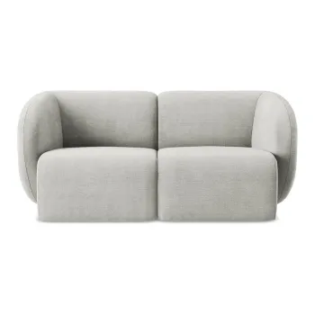 Canapea gri deschis cu tapiE>erie din chenille 174 cm Lani aEURMakamii imagine