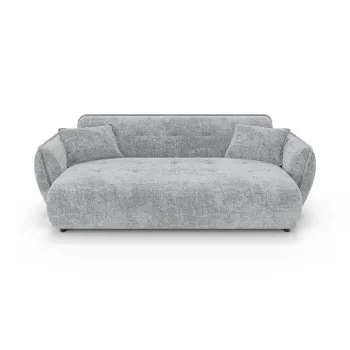 Canapea gri deschis cu tapiE>erie din chenille 250 cm Nelia Big aEURRopez imagine