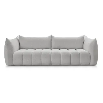 Canapea gri deschis cu tapiE>erie din E>esAfturAbouclA(C) 286 cm Azra aEURBobochic Paris imagine