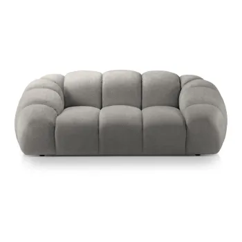 Canapea gri deschis cu tapiterie din catifea 214 cm Diana - Micadoni Home imagine