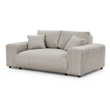 Canapea gri deschis cu tapiterie din catifea reiata 178 cm Justin - Ropez imagine