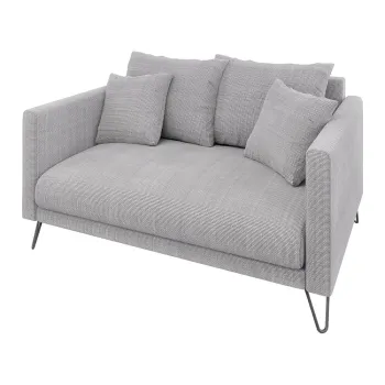 Canapea gri deschis cu tapiterie din chenille 140 cm Freya - Ropez imagine