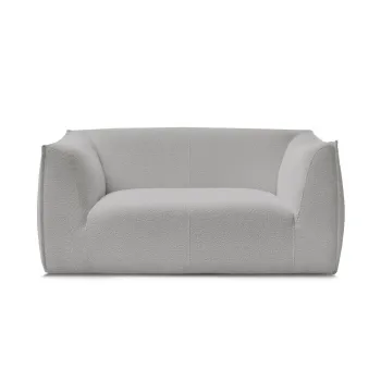 Canapea gri deschis cu tapiterie din tesatura boucle 170 cm Giorgia - Bobochic Paris imagine