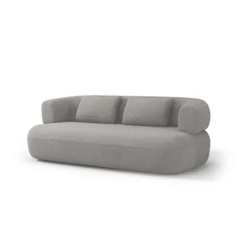 Canapea gri deschis cu tapiterie din tesatura boucle 178 cm Jenny - Micadoni imagine